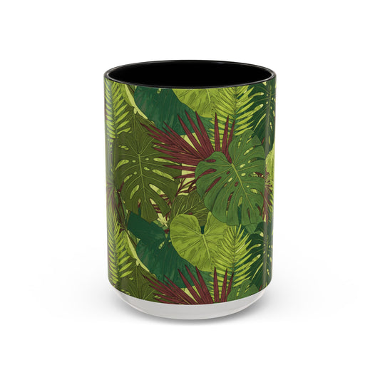 Coffee Mug - Cute Leafy Design, Perfect for Nature Lovers