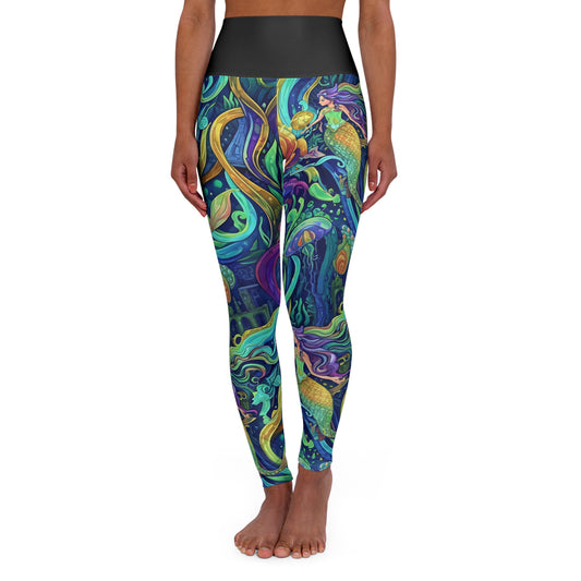 Bohemian Mermaid High Waisted Leggings