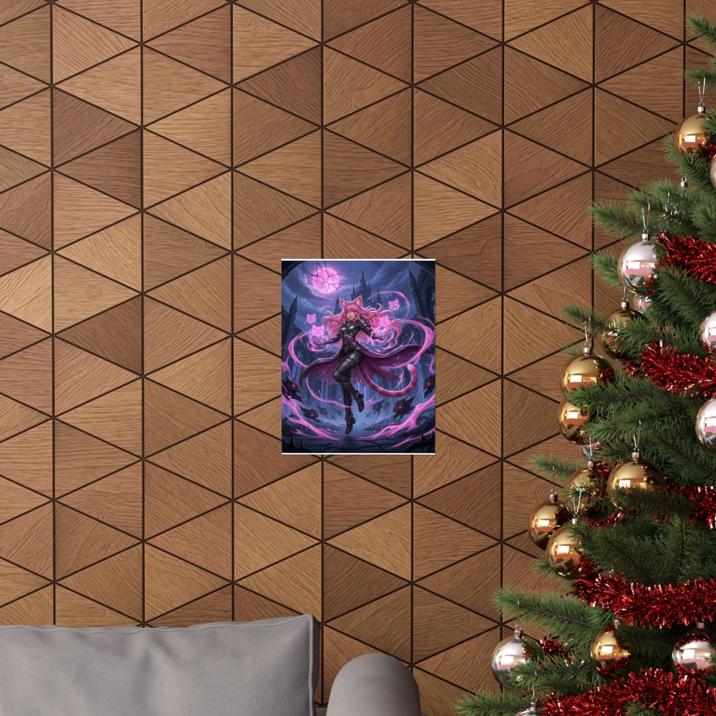 Fantasy Cat Sorceress Matte Poster