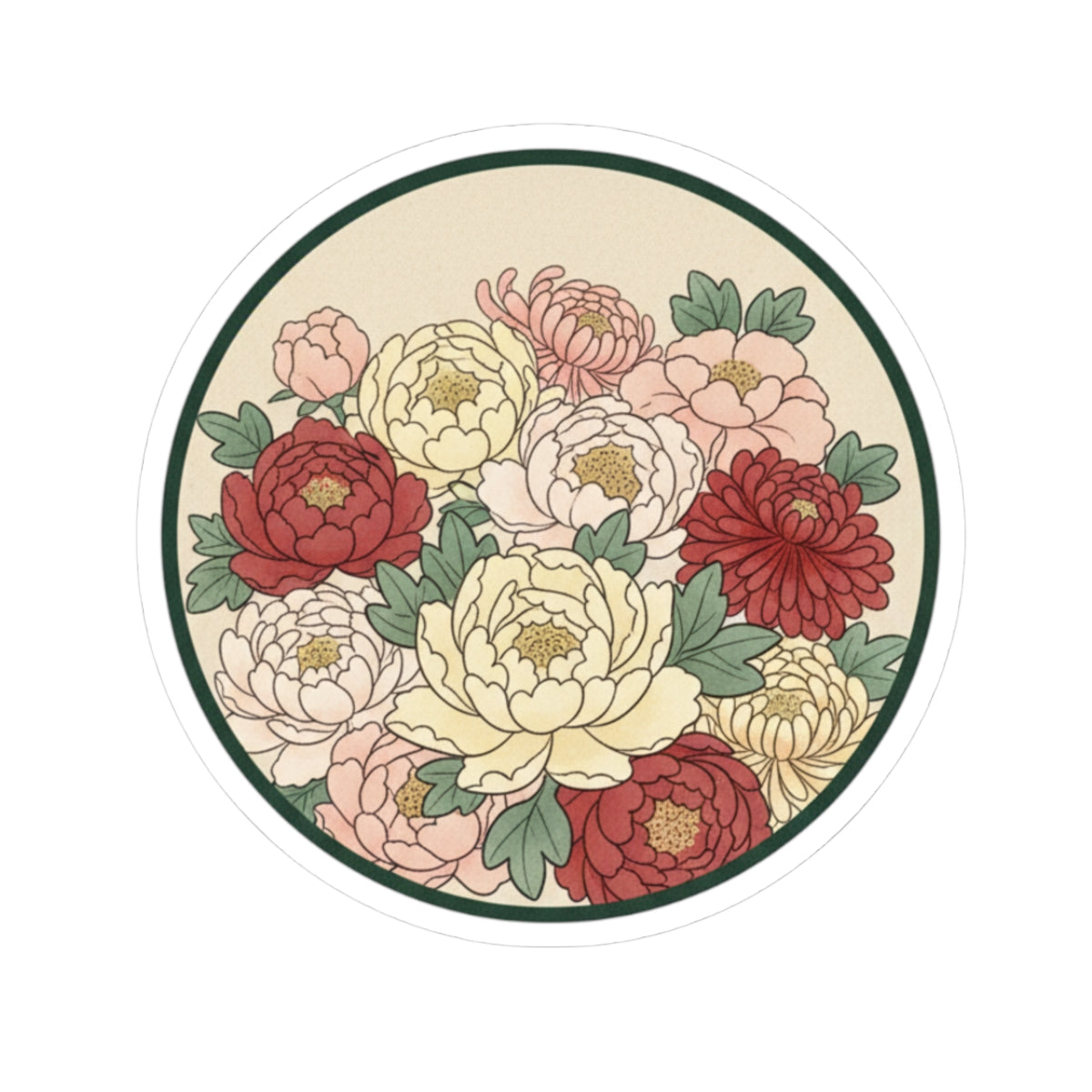 Vintage Floral Sticker