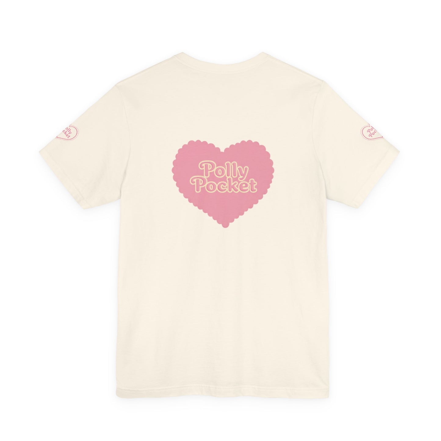 Polly Heart Tee — Pink Retro Logo Short Sleeve Shirt