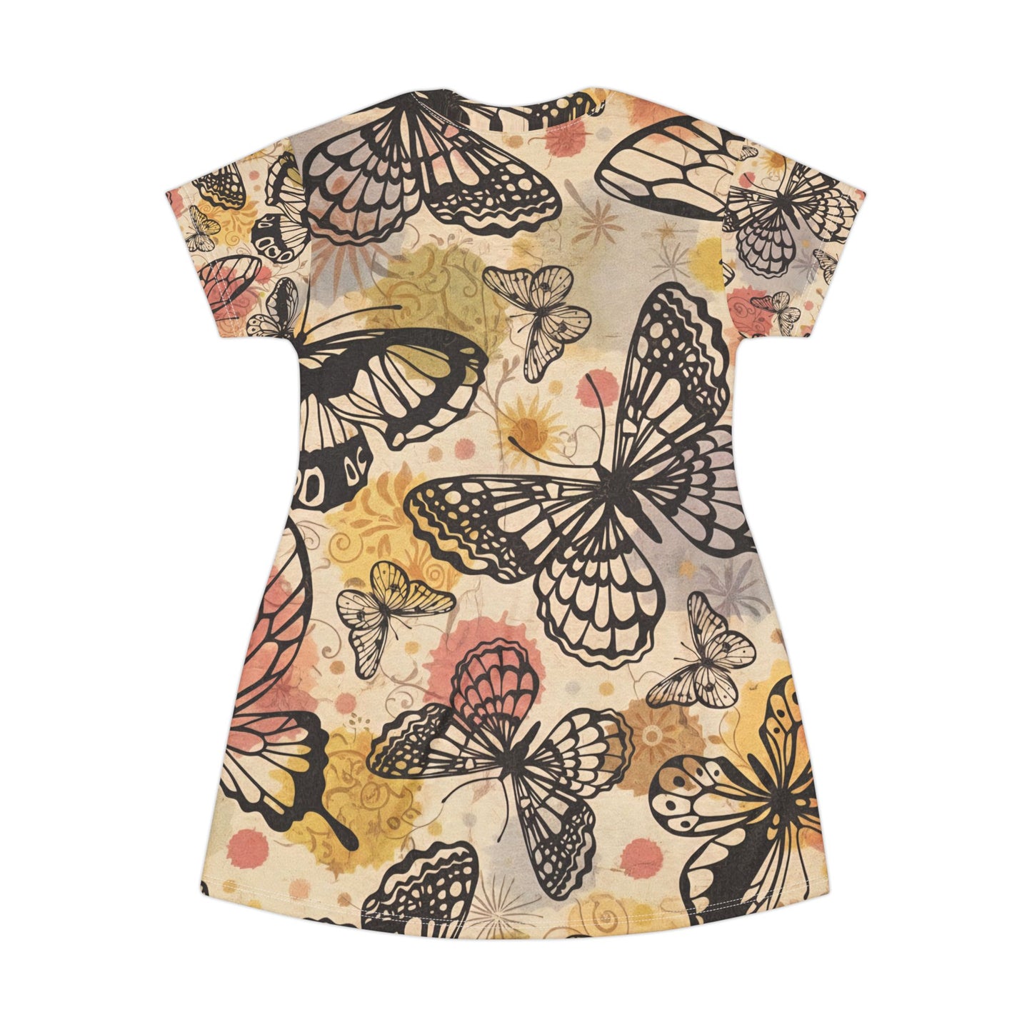 Boho Butterfly T-Shirt Dress