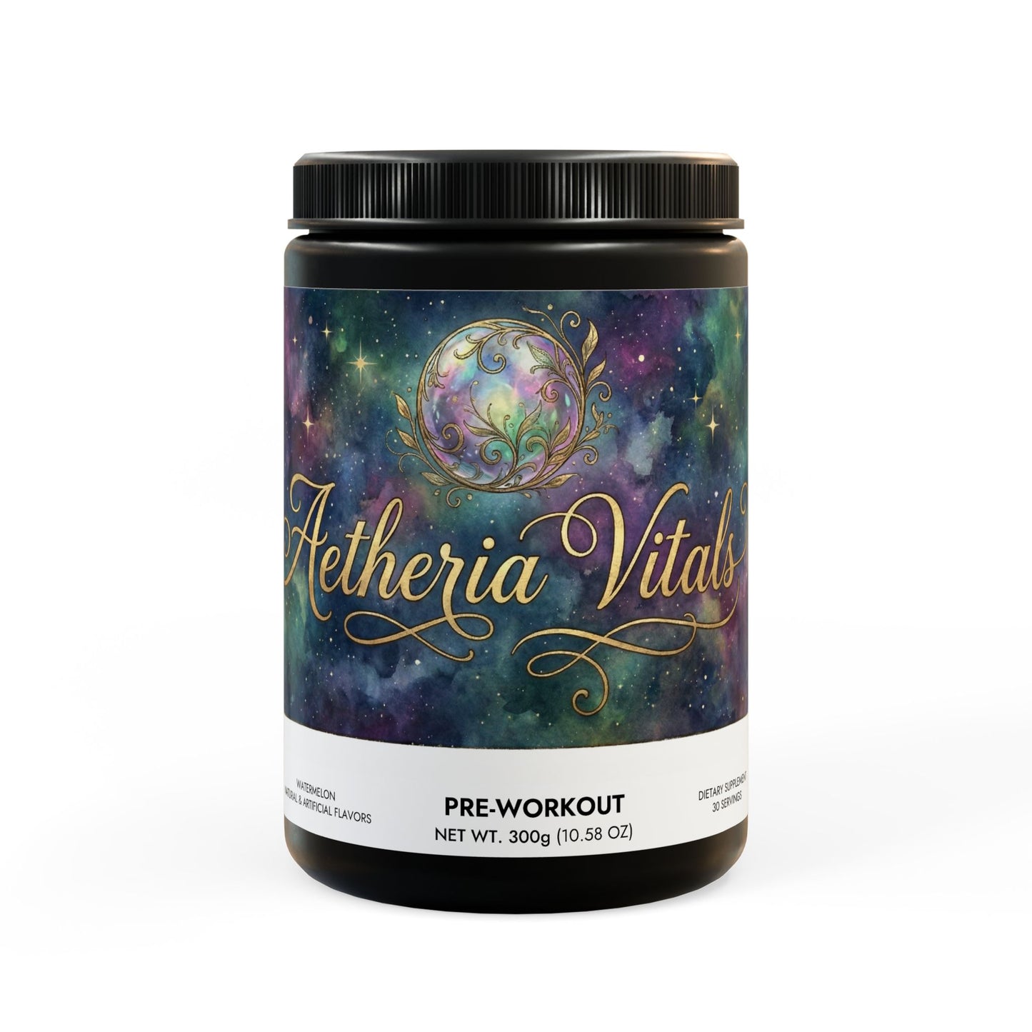 Aetheria Vitals Pre-Workout Supplement, Watermelon (300g, 10.58oz)