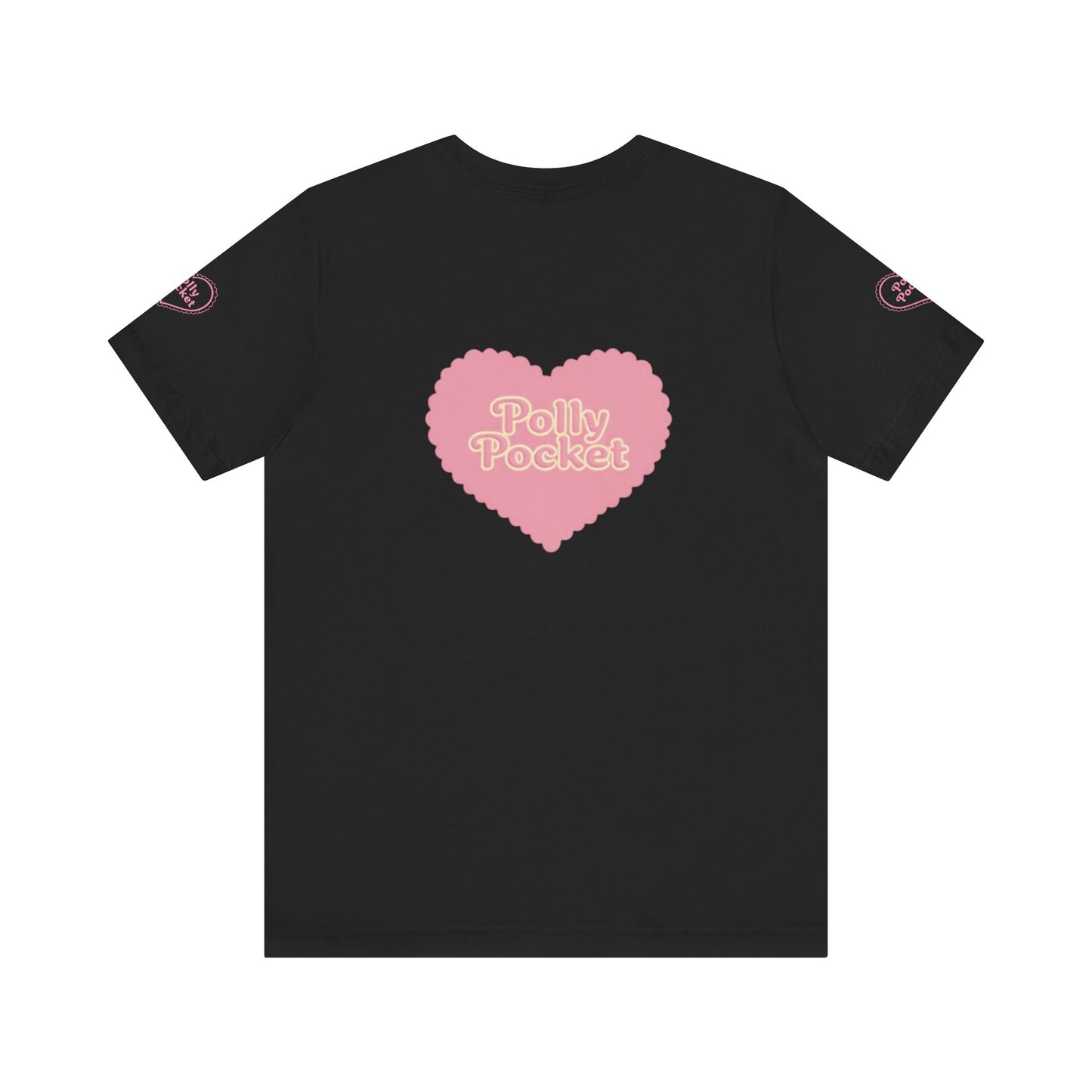 Polly Heart Tee — Pink Retro Logo Short Sleeve Shirt