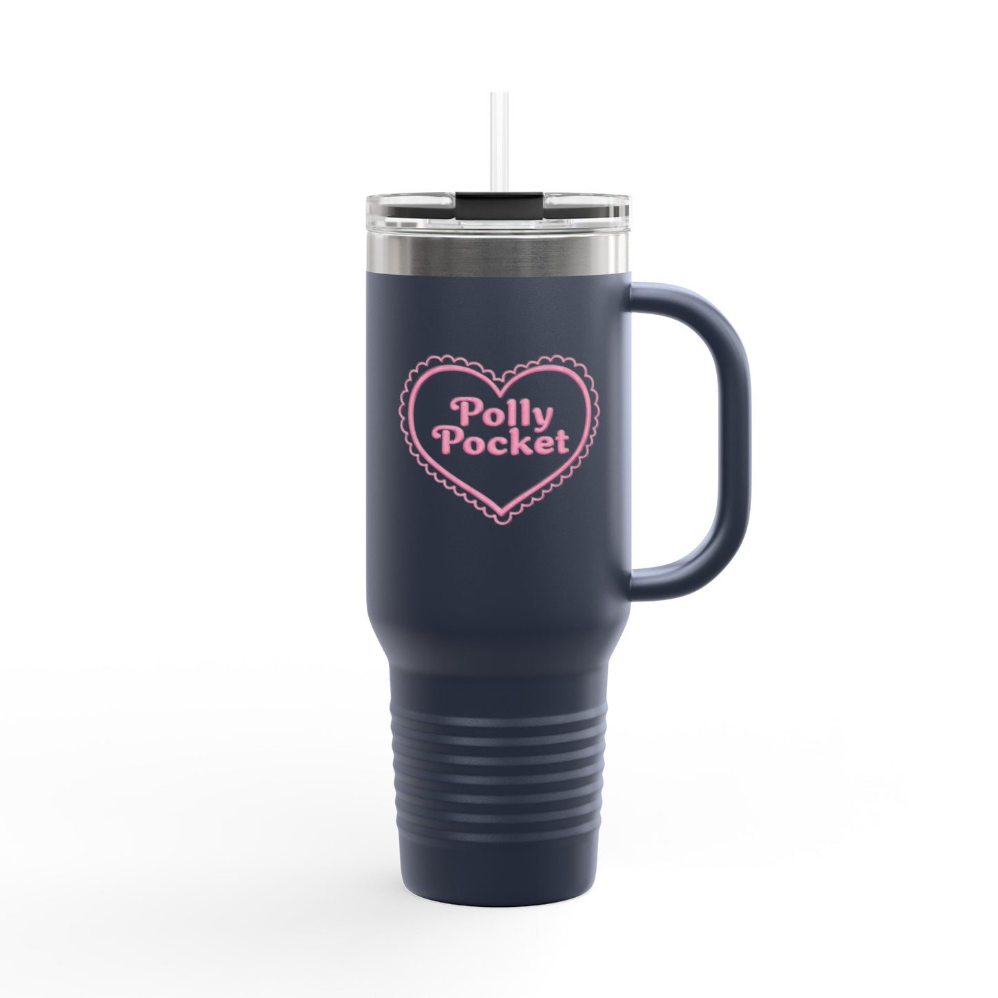 Polly Pocket Heart Insulated Travel Mug — 40oz Stainless Steel Tumbler