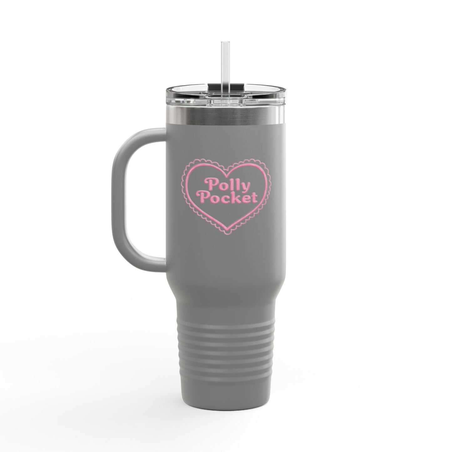 Polly Pocket Heart Insulated Travel Mug — 40oz Stainless Steel Tumbler