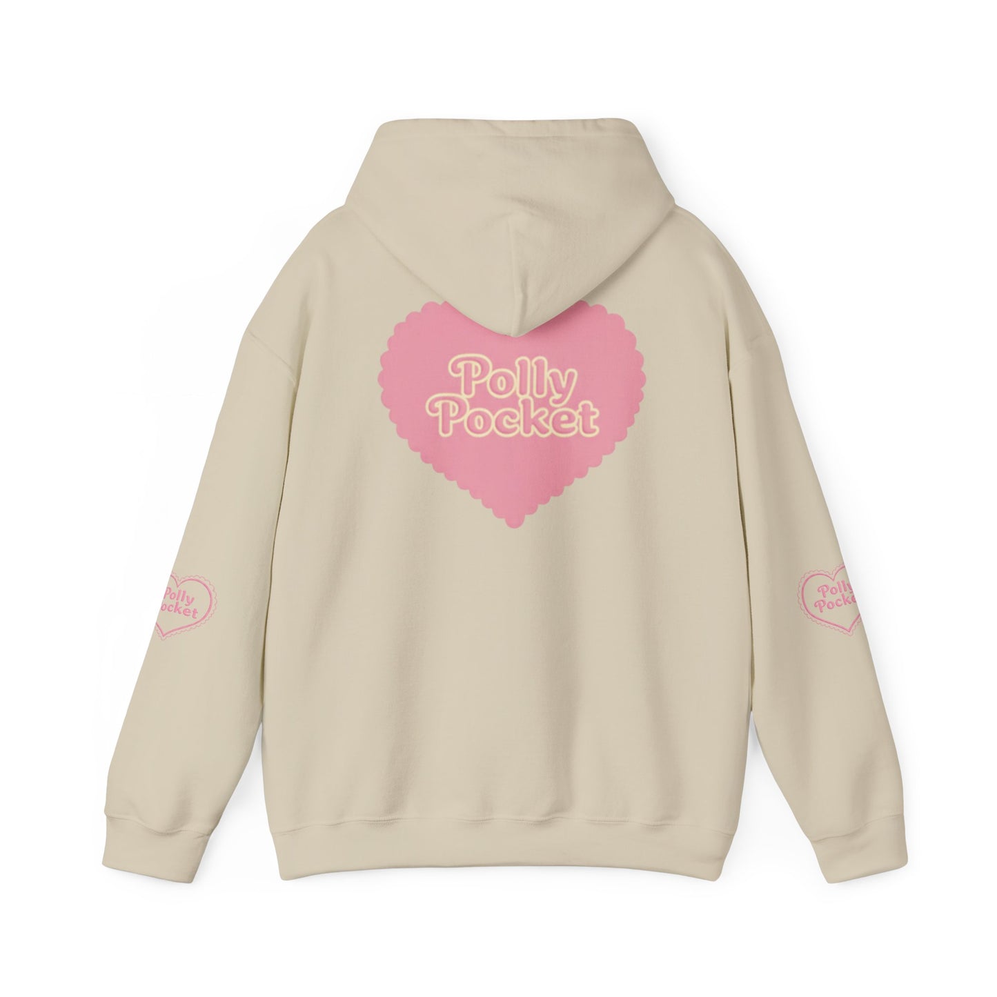 Polly Pocket Heart Logo Hoodie — Cute Retro Pink Graphic Pullover