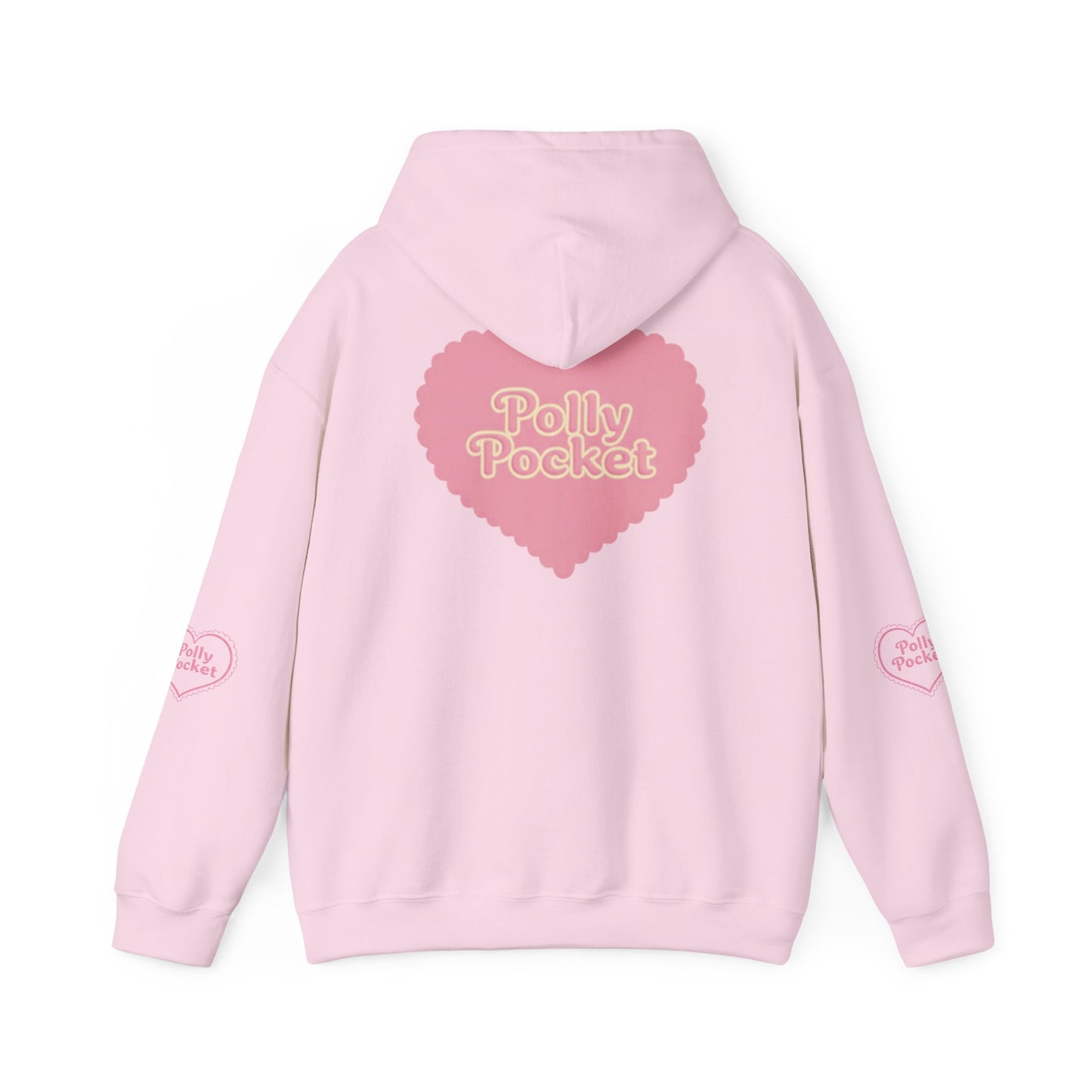 Polly Pocket Heart Logo Hoodie — Cute Retro Pink Graphic Pullover