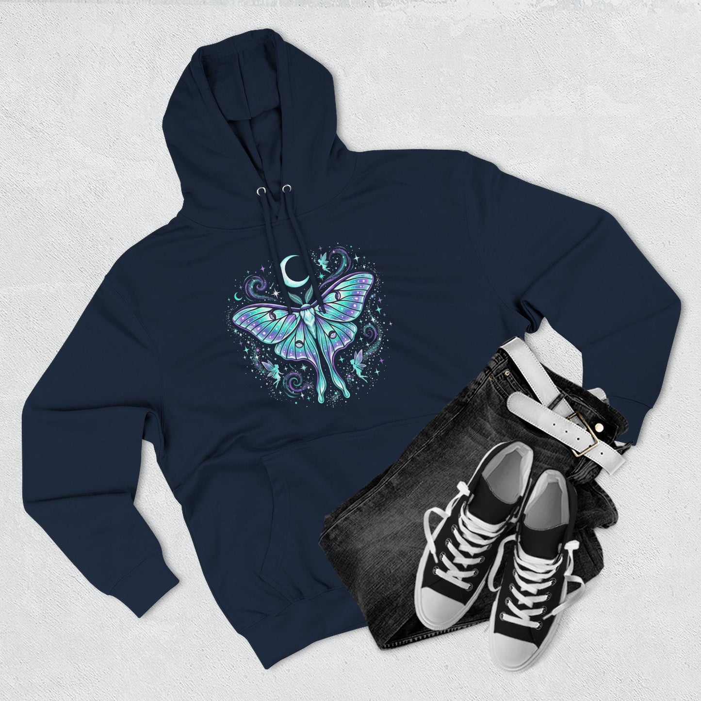 Celestial Luna Moth Hoodie