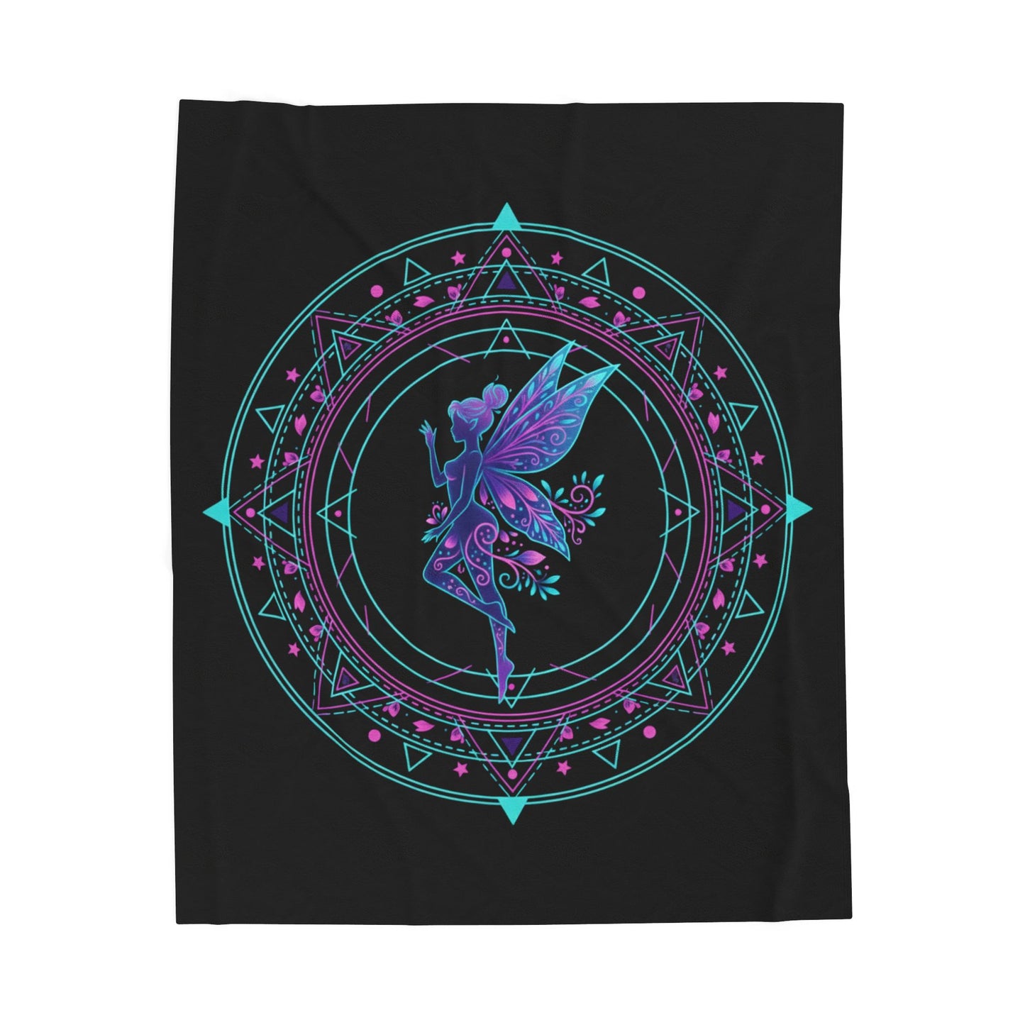 Galactic Mandala Fairy Velveteen Blanket