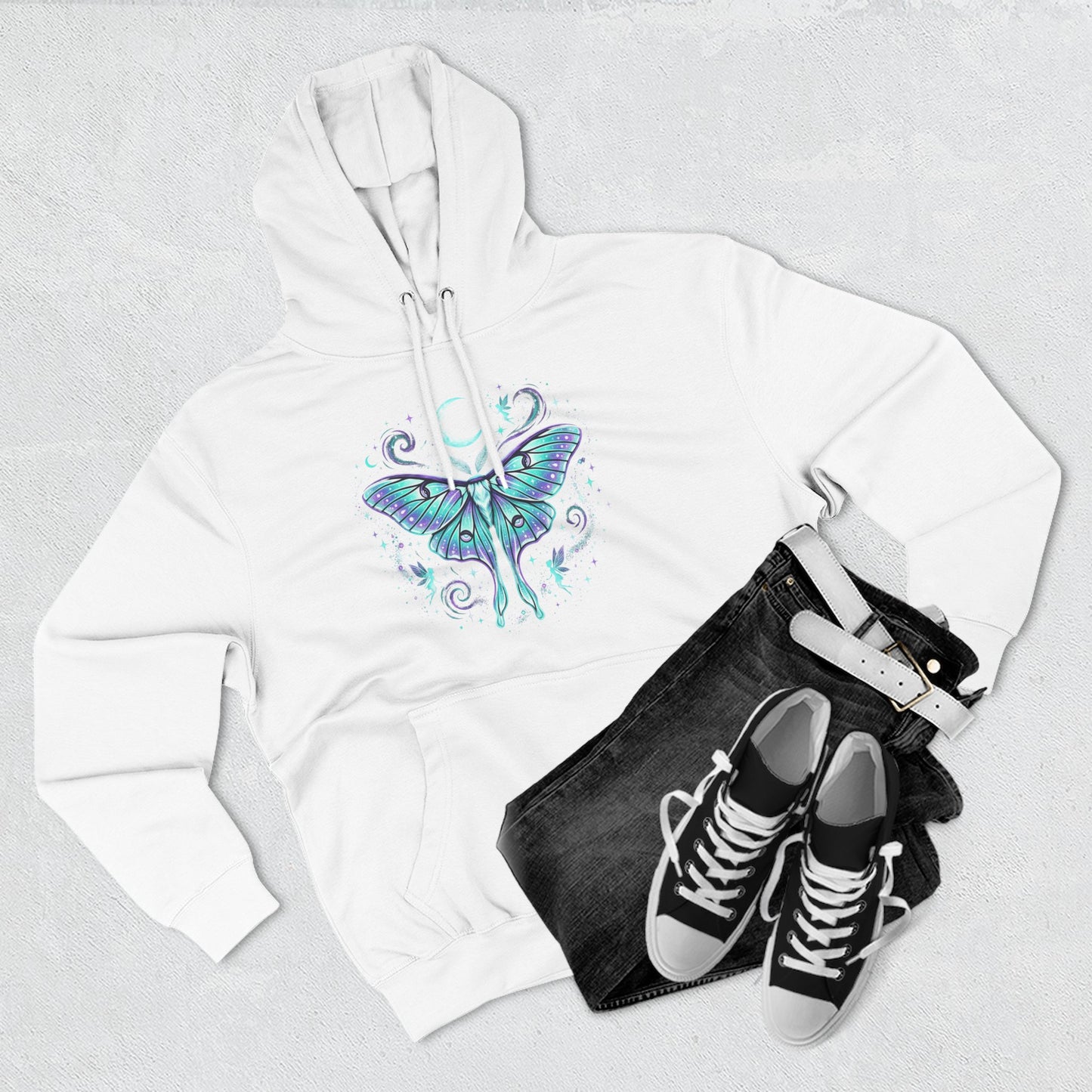 Celestial Luna Moth Hoodie