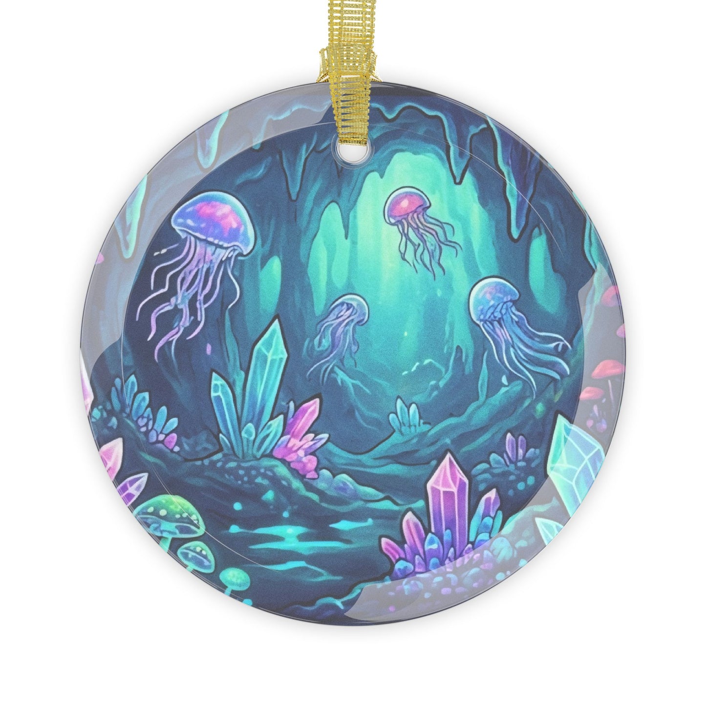 Amethyst Sea Glass Ornament