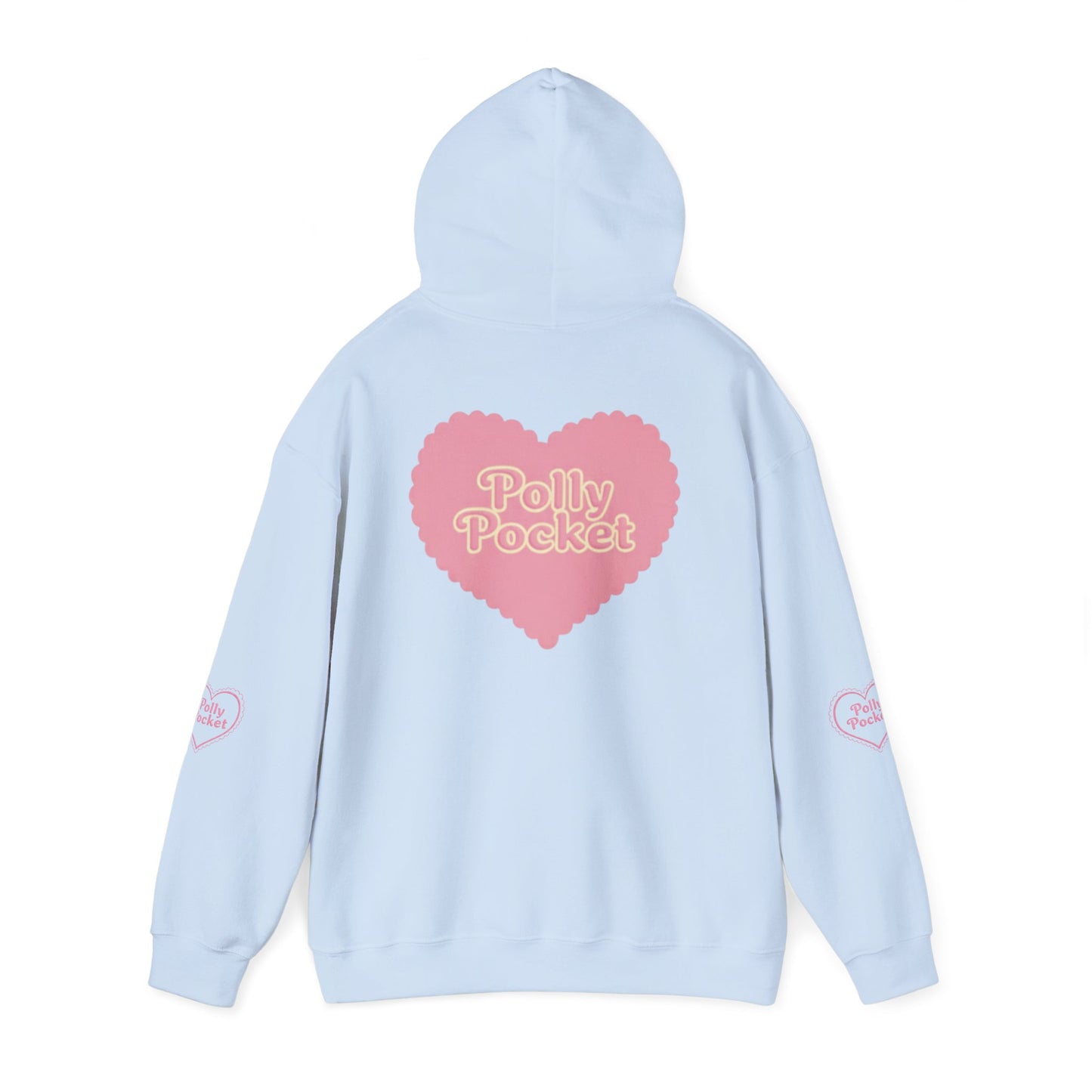 Polly Pocket Heart Logo Hoodie — Cute Retro Pink Graphic Pullover