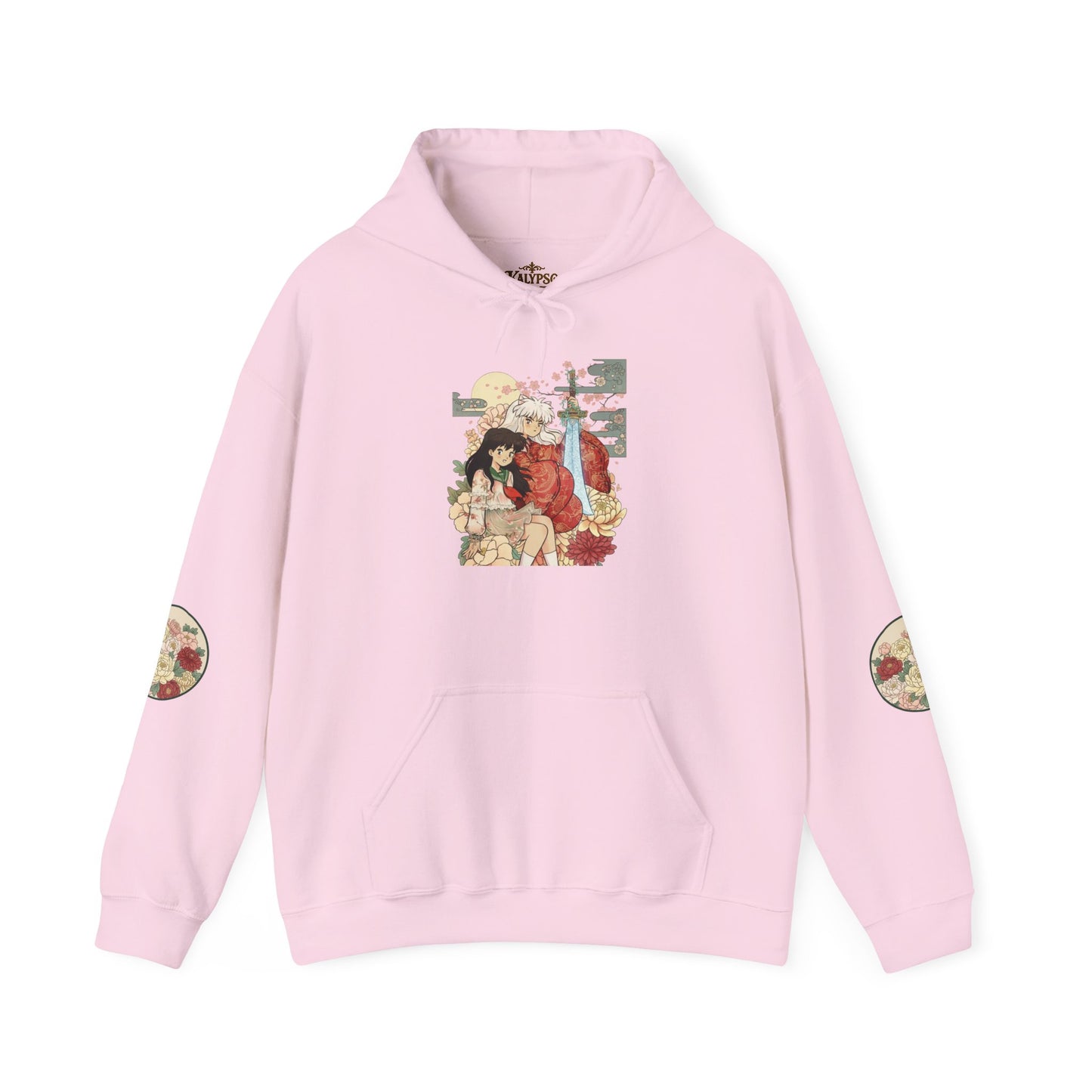 Inugome Hoodie — Floral Ukiyo-e Style Hooded Sweatshirt