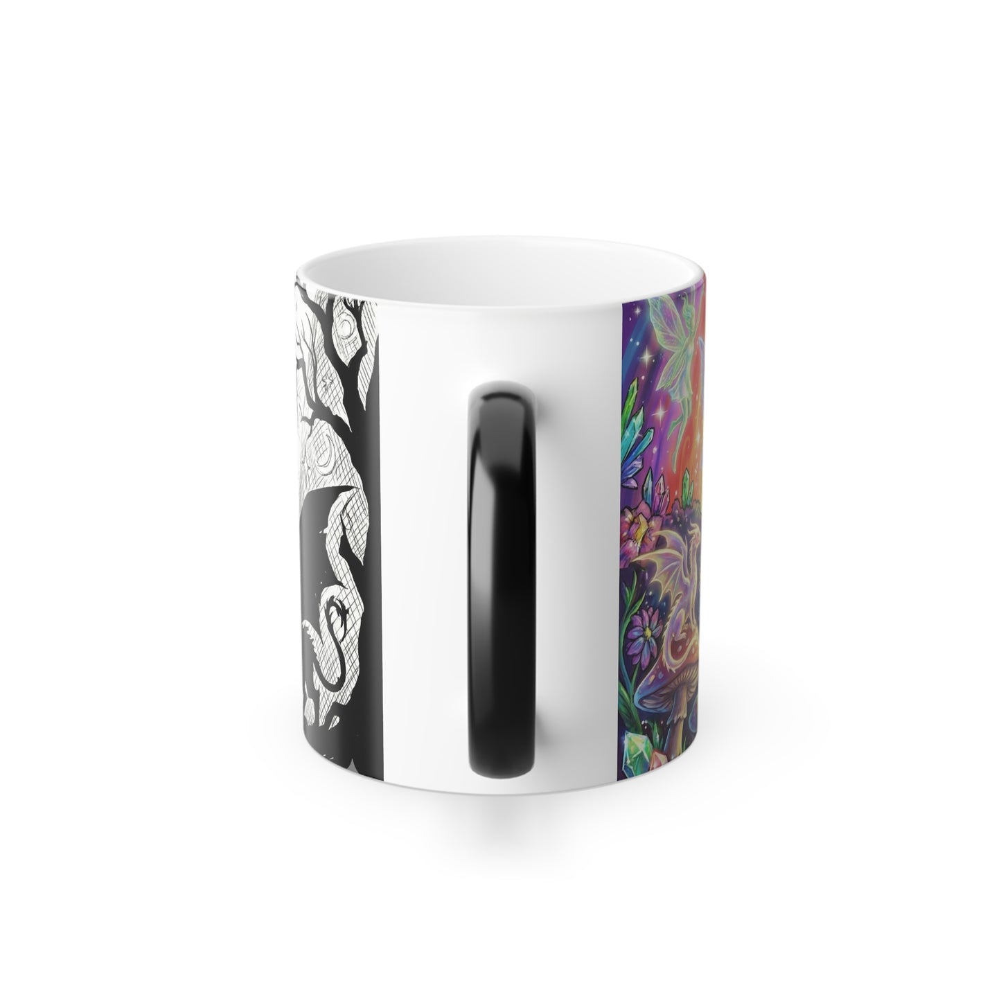 The Black And White Rainbow Color Morphing Mug
