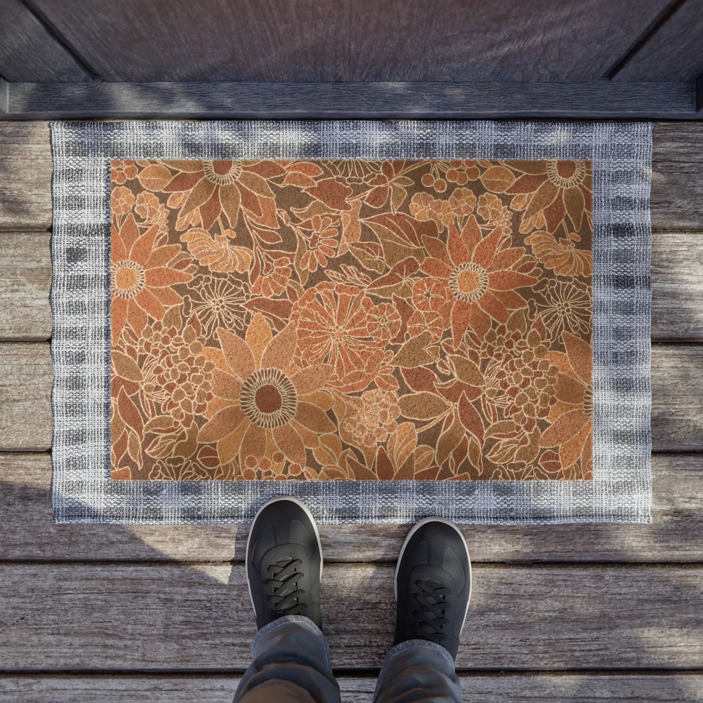 Vintage Floral Doormat