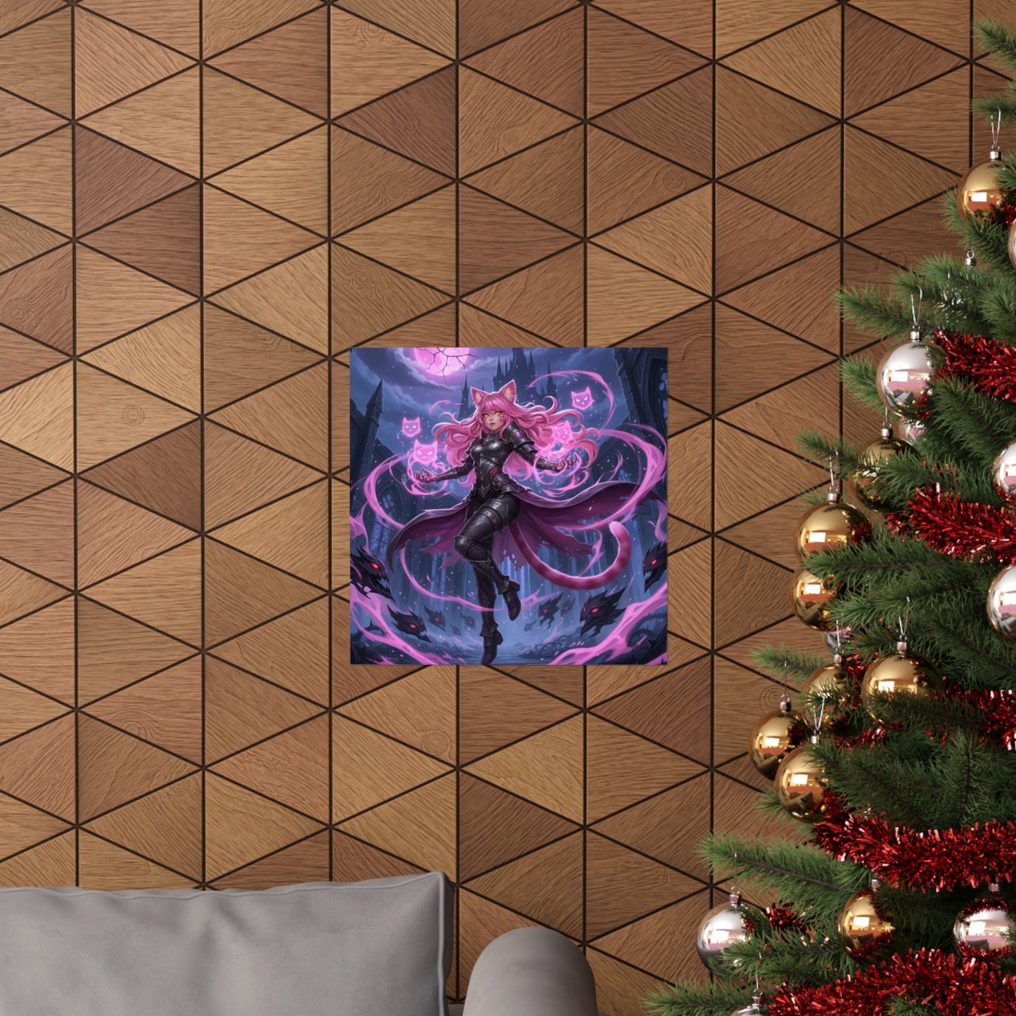 Fantasy Cat Sorceress Matte Poster