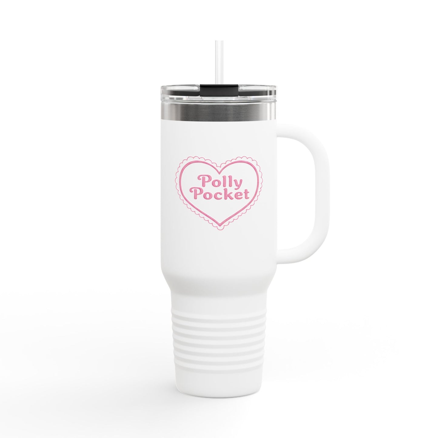 Polly Pocket Heart Insulated Travel Mug — 40oz Stainless Steel Tumbler