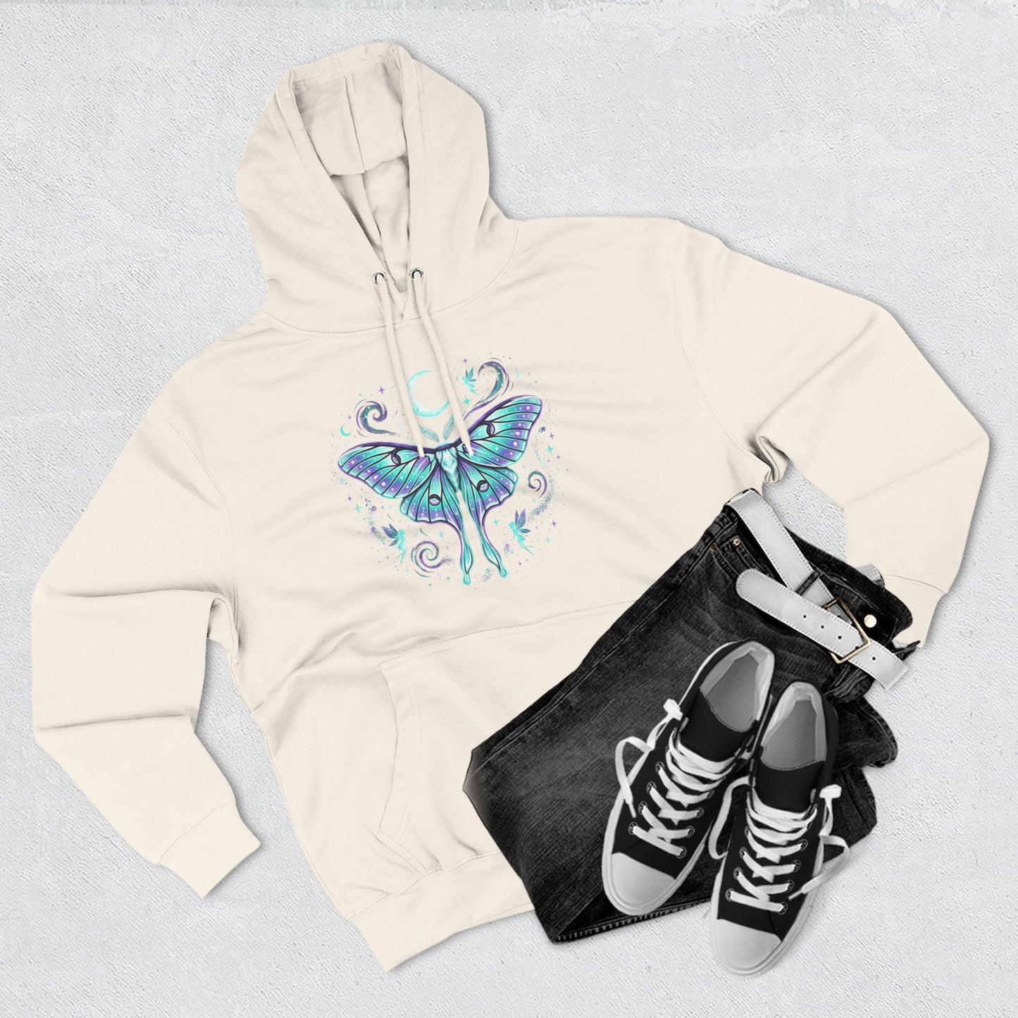 Celestial Luna Moth Hoodie