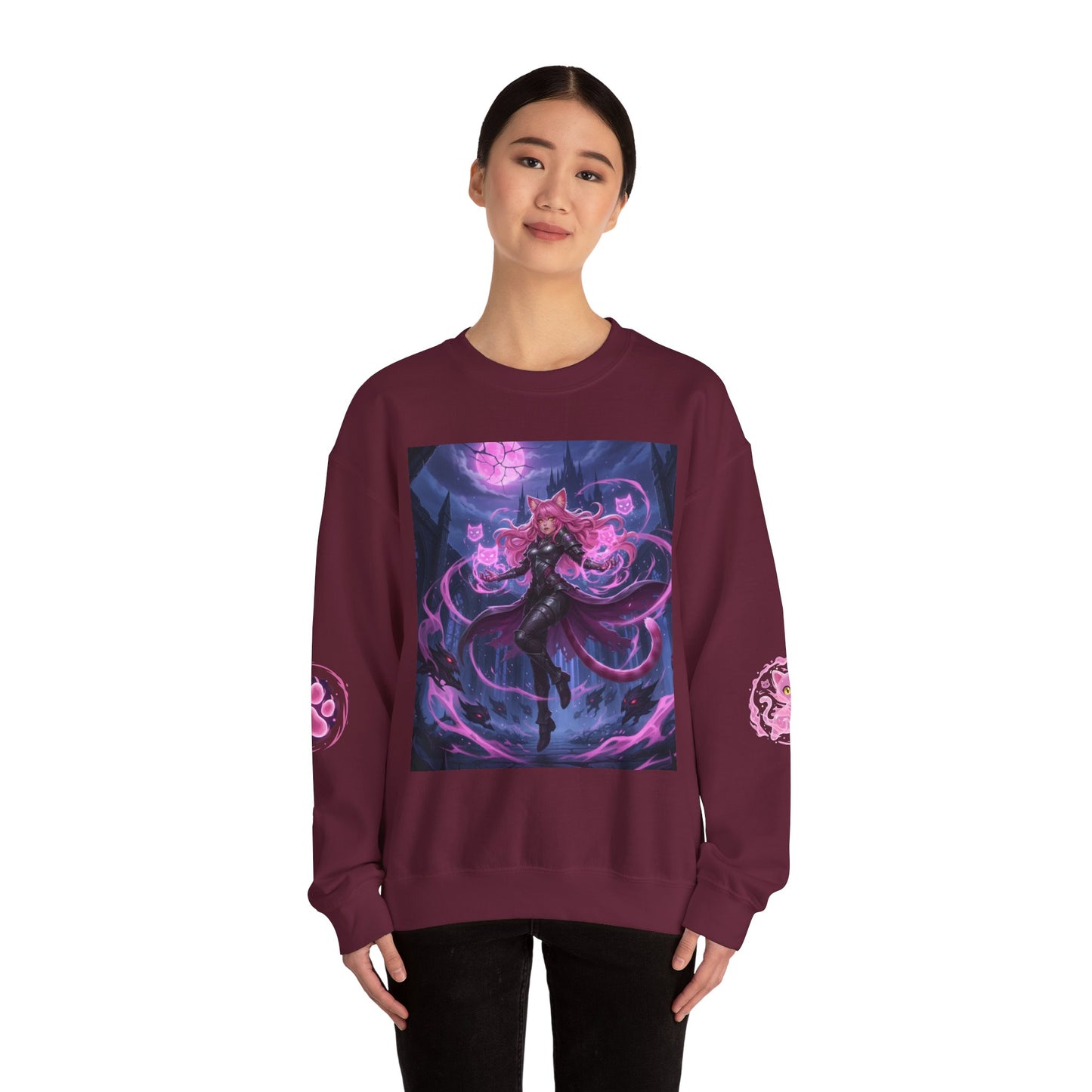 Fantasy Cat Crewneck Sweatshirt
