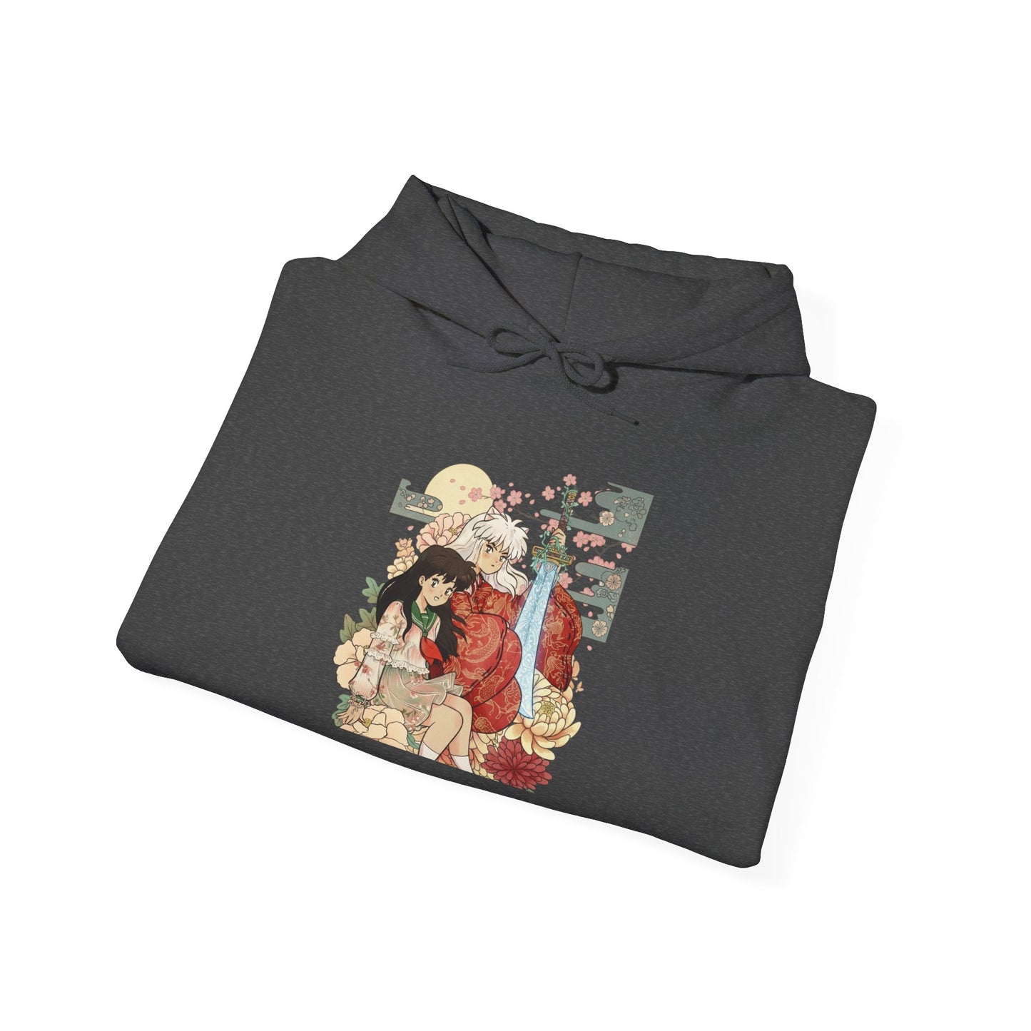 Inugome Hoodie — Floral Ukiyo-e Style Hooded Sweatshirt