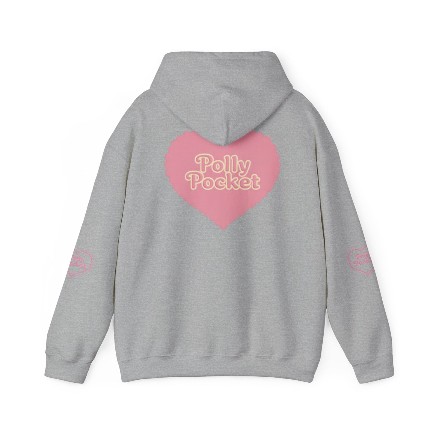 Polly Pocket Heart Logo Hoodie — Cute Retro Pink Graphic Pullover