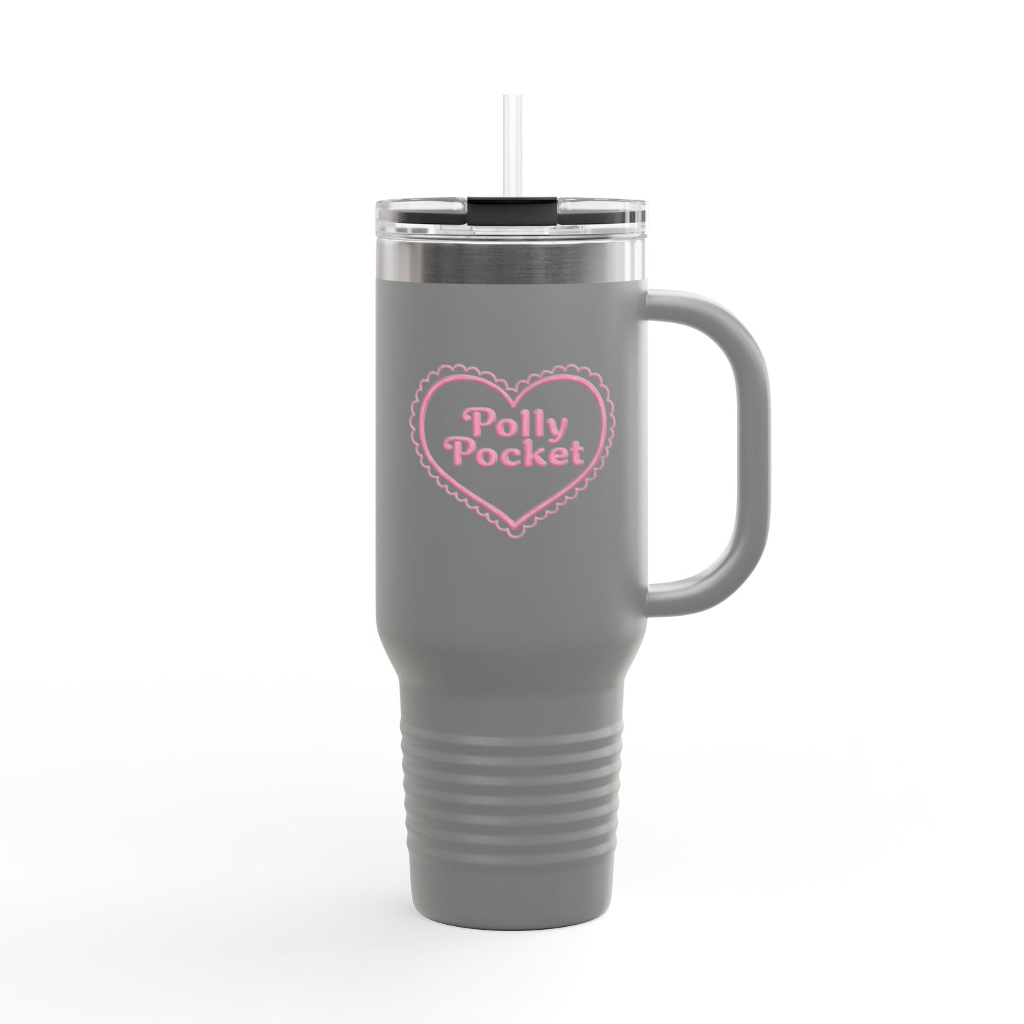 Polly Pocket Heart Insulated Travel Mug — 40oz Stainless Steel Tumbler