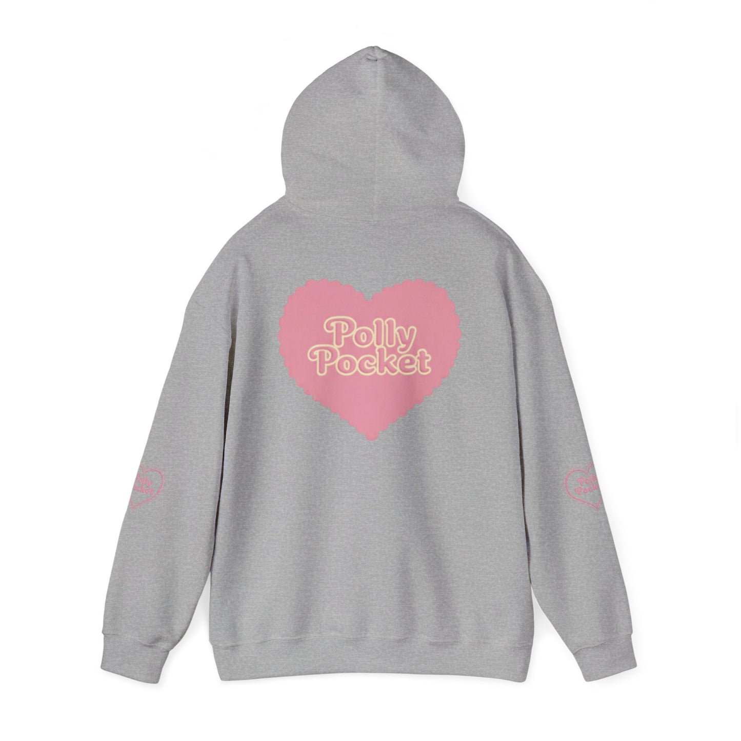 Polly Pocket Heart Logo Hoodie — Cute Retro Pink Graphic Pullover