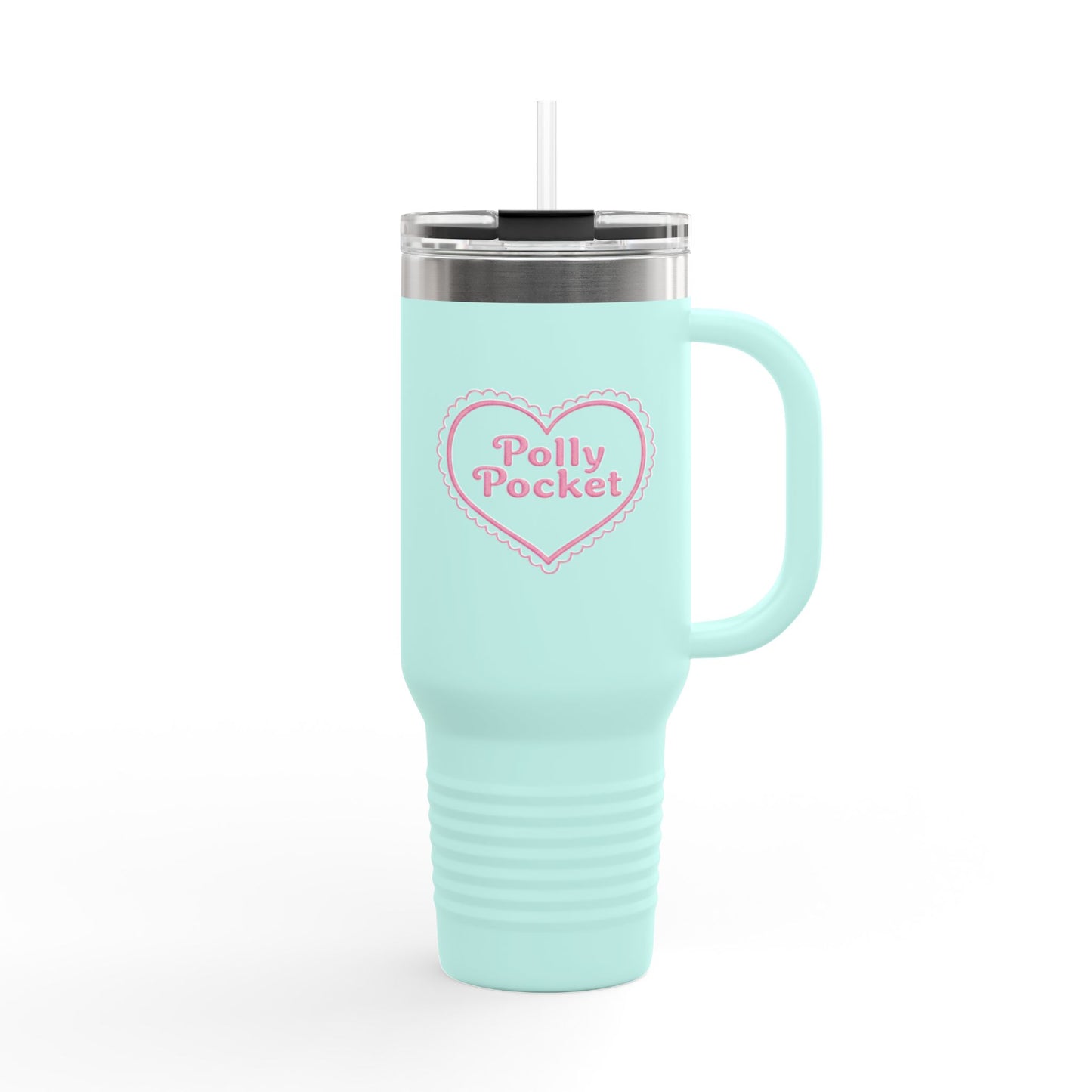 Polly Pocket Heart Insulated Travel Mug — 40oz Stainless Steel Tumbler