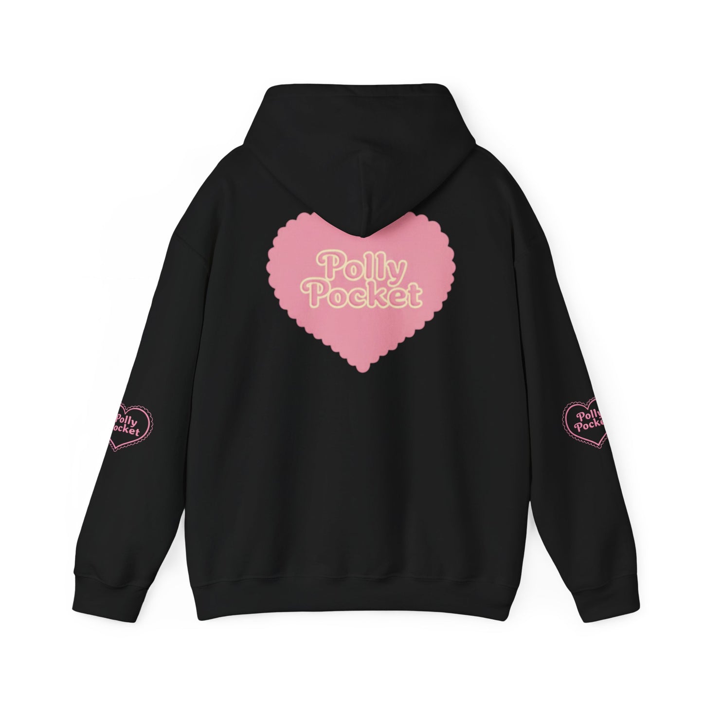 Polly Pocket Heart Logo Hoodie — Cute Retro Pink Graphic Pullover