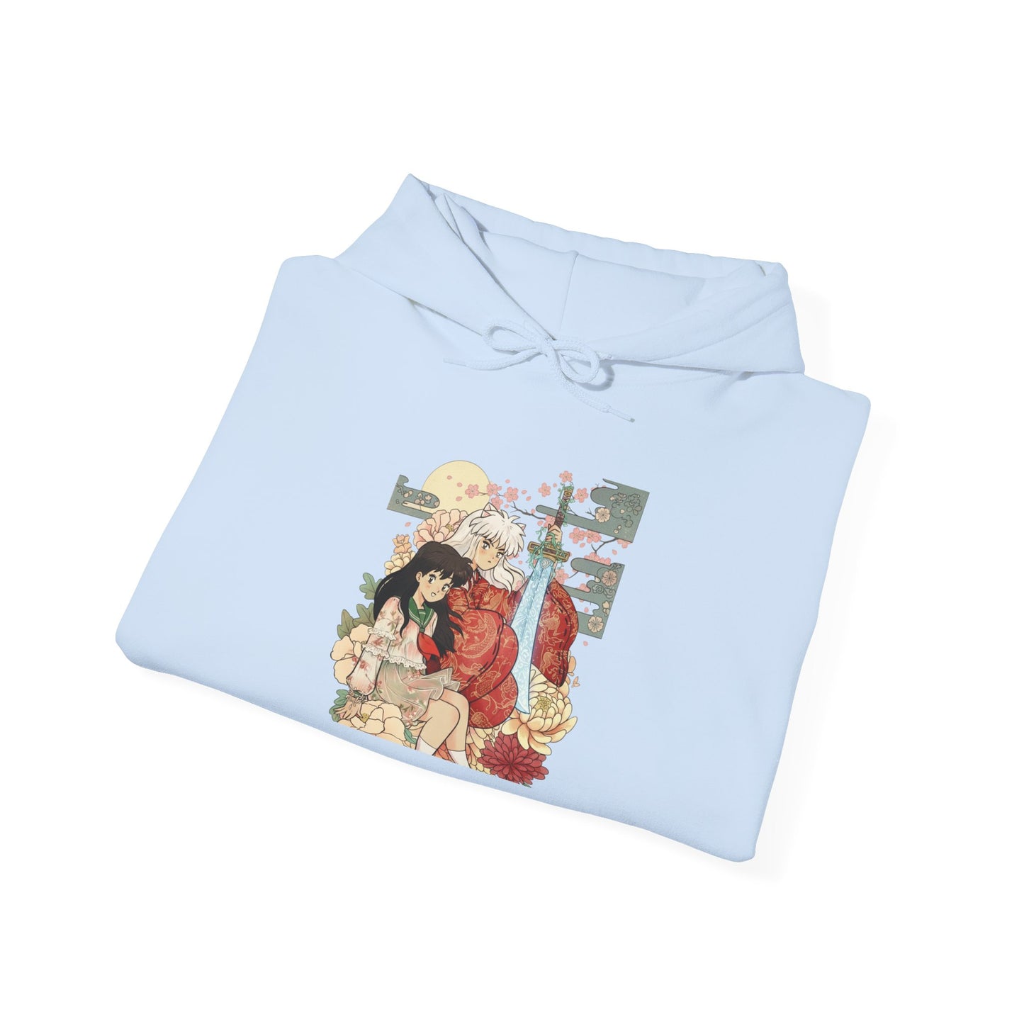 Inugome Hoodie — Floral Ukiyo-e Style Hooded Sweatshirt