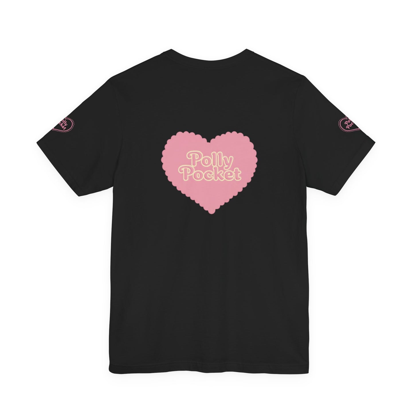Polly Heart Tee — Pink Retro Logo Short Sleeve Shirt