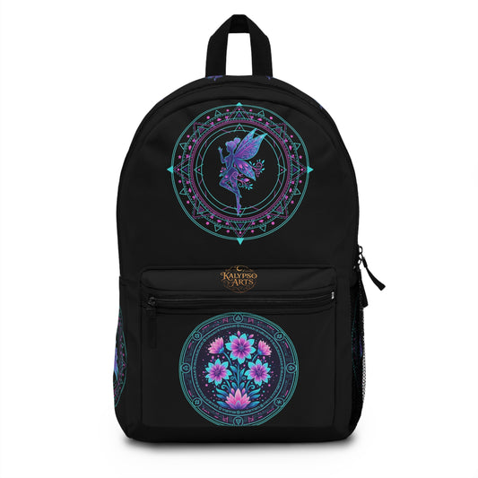 Mystical Fairy Backpack with Floral Designs - Perfect for Nature Lovers